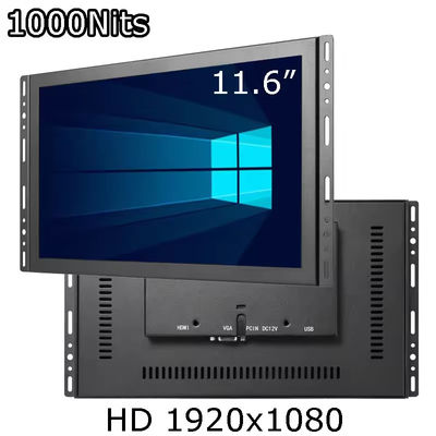 11.6 pulgadas 1920*1080 Display táctil incorporado 1000Nits Monitor de pantalla táctil industrial