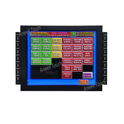 17 pulgadas VGA / CGA de entrada de señal de juegos de pantalla táctil infrarroja monitor para múltiples aplicaciones
