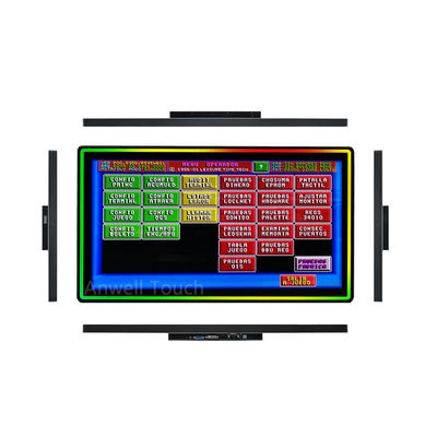 300cd/m2 32 pulgadas Gaming Pcap Touch Screen Luces Led Anillo Para Monitor Vertical de Juegos