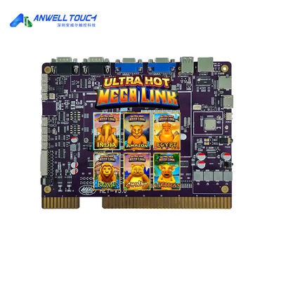 HET Habilidad Juego Megalink Mega Link 6 en 1 Pcb tablero de juegos US PLUG