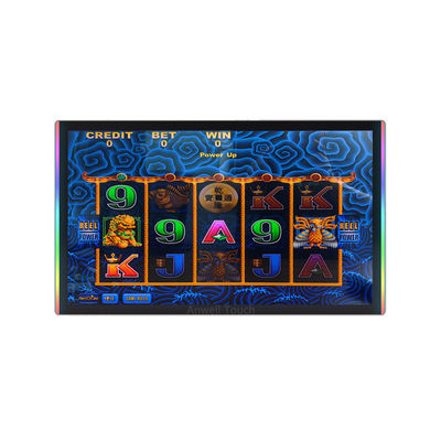 23'' Resistente a los arañazos pantalla táctil monitor de juegos con lateral + borde LED bisel para Aristócrata hélice