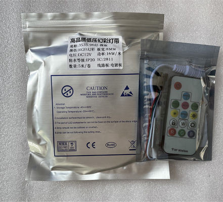 IP20 16W / 12V 96luces de 5M RGB control remoto LED luces de banda para juegos