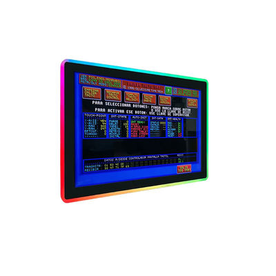 Grado industrial de borde lateral LED con bisel de juego proyectado con pantalla táctil capacitiva 23.8"